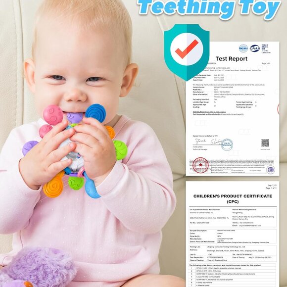 Baby Teething Toys for 0-6 6-12 Months Ages Newborn Infant Sensory Toys - Picture 6 of 6